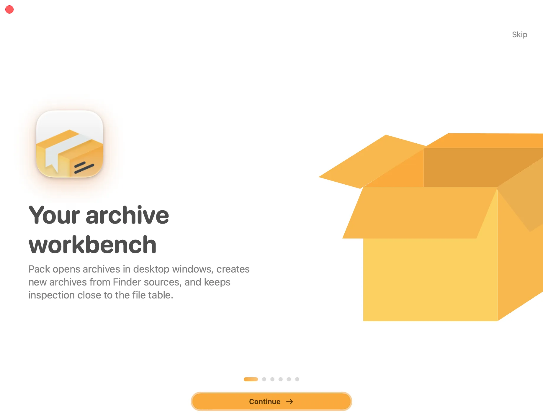 A focused archive workspace on macOS